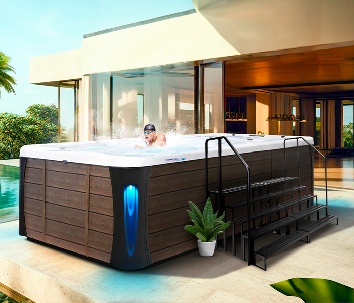 Calspas hot tub being used in a family setting - Amarillo